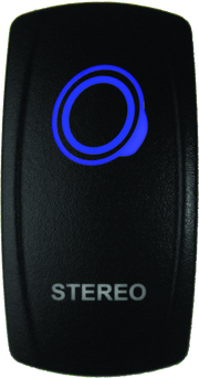 DragonFire Racing Lighted Switch Stereo On/Off Blue