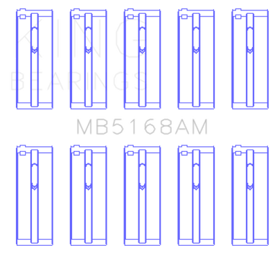 King Engine Bearings Honda F22B/H22A (Size +1.0mm) Main Bearing Set