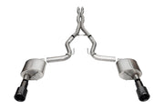 Corsa 2024+ Ford Mustang GT 5.0L V8 Xtreme 4.5 Cat-Back Duel Rear w/ 4.5 In Carbon Fiber Tips