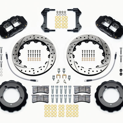 Wilwood Narrow Superlite 4R Front Hat Kit 12.88in Drilled 66-75 Ford Bronco Dana 30/44 w/Lines