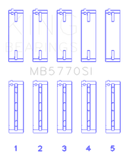 King Engine Bearings Nissan Vk45Dd/E/Vk50Ve/Vk56DE/Vd (Size +0.50mm) Main Bearing Set