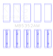 King Engine Bearings Renault K9K/K4M (Size +0.25mm) Main Bearing Set