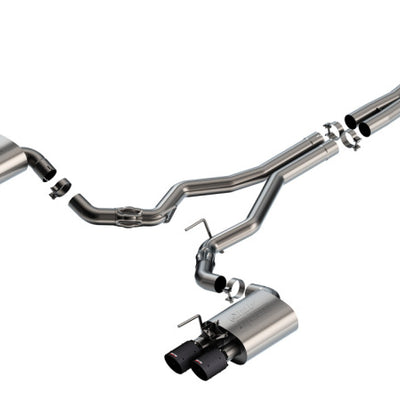 Borla 2024 Ford Mustang GT 5.0L V8 w/ Active Exhaust ATAK Cat-Back Exhaust System - Carbon Fiber