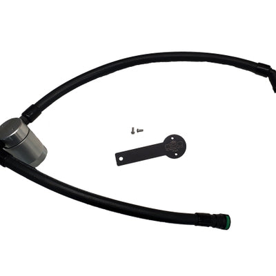 J&amp;L 19-23 Chevy Silverado/GMC Sierra 1500 2.7L Passenger Side Oil Separator 3.0 - Clear Anodized