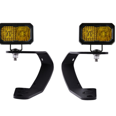 Diode Dynamics 10-21 Toyota 4Runner Stage Series 2in LED Ditch Light Kit - Sport Yellow Combo