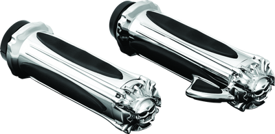 Kuryakyn Premium Zombie Grips With Throttle Boss Throttle-By-Wire Chrome