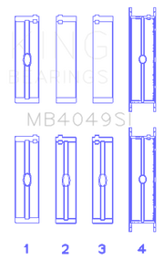 King Engine Bearings Opel C25Xa/X25Xa (Size +0.25mm) Main Bearing Set