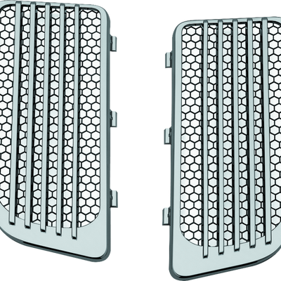 Kuryakyn Radiator Grills For Twin Cooled Models Chrome & Black (Pair)