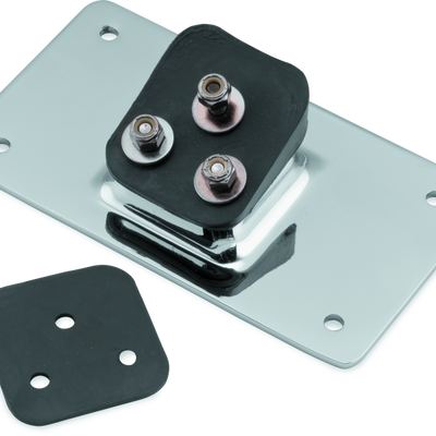 Bikers Choice 55-Up Chrome Custom Laydown License Plate Bracket With 3 Bolt Style