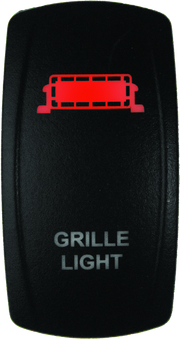 DragonFire Racing Lighted Switch Grill Light On/Off Red