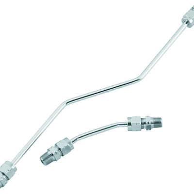 Bikers Choice 66-84 Shovelhead Chrome Rocker Box Oil Line Set Replaces H-D 17506-66A