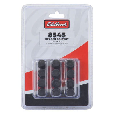 Edelbrock Exhaust Header Bolts 3/8in-16 X 3/4in, Black Oxide (Set Of 12)