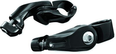 Kuryakyn Tour Tech 4in Back Arm With 1-1/4in Clamps Without Pegs Black