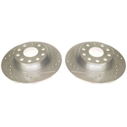 Power Stop 2019 Volkswagen Jetta Rear Evolution Drilled & Slotted Rotors - Pair