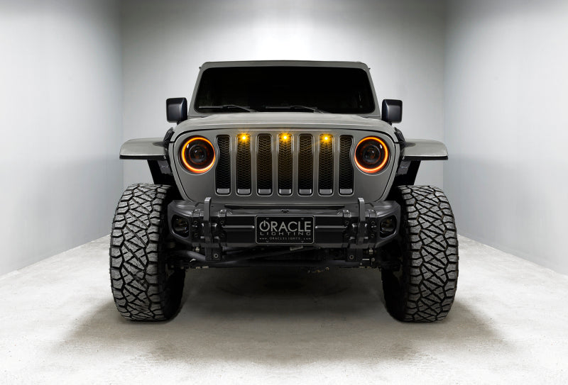 Oracle Jeep JL/Gladiator JT Oculus Bi-LED Projector Headlights - Amber/White Switchback
