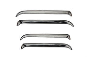 AVS 07-18 Jeep Wrangler Ventshade Front & Rear Window Deflectors 4pc - Stainless