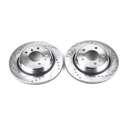 Power Stop 94-95 BMW 540i Rear Evolution Drilled & Slotted Rotors - Pair