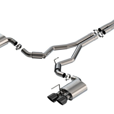 Borla 2024 Ford Mustang Dark Horse 5.0L V8 w/Active Exhaust S-Type Cat-Back Exhaust System - BC Tips
