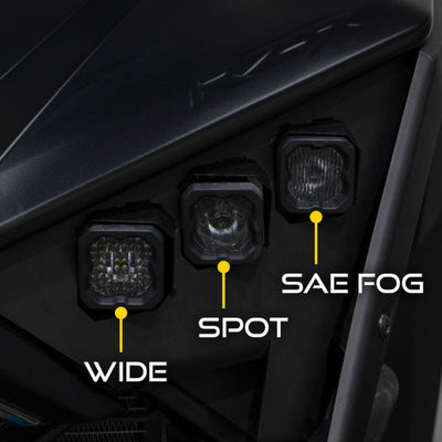 Diode Dynamics 20-Present Polaris RZR C1 Headlamp Kit Sport - White ABL (Pair)