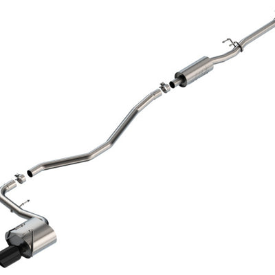 Borla 22-24 Honda Civic Sport 2.25in S-Type Cat Back 4in Tip - Black Chrome