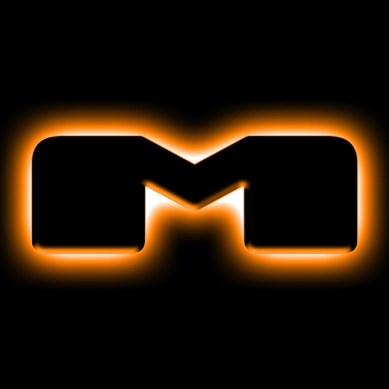 ORACLE Lighting Universal Illuminated LED Letter Badges - Matte Blk Surface Finish - M