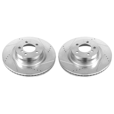 Power Stop 06-09 Land Rover Range Rover Front Evolution Drilled & Slotted Rotors - Pair