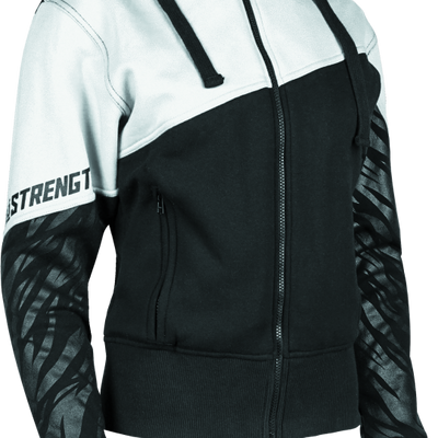 Speed and Strength Cat Outa Hell Hoody White/Black Womens - XS