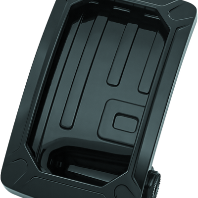 Kuryakyn Nova Curved Vertical Mount Side License Plate Holder Gloss Black