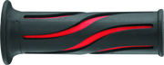 BikeMaster 7/8in Wave Grips - Black/Red