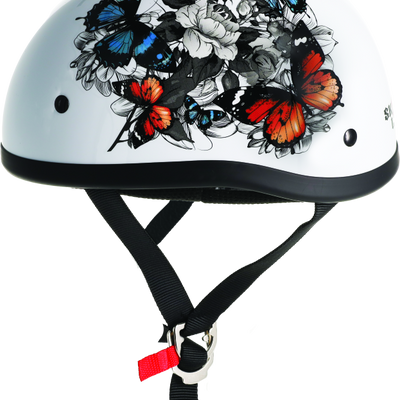Skid Lids White Rose Original Helmet- Medium