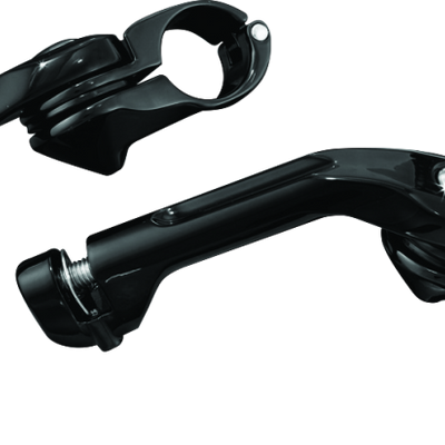 Kuryakyn Tour Tech 6in Back Arms With 1-1/4in Clamps Without Pegs Black