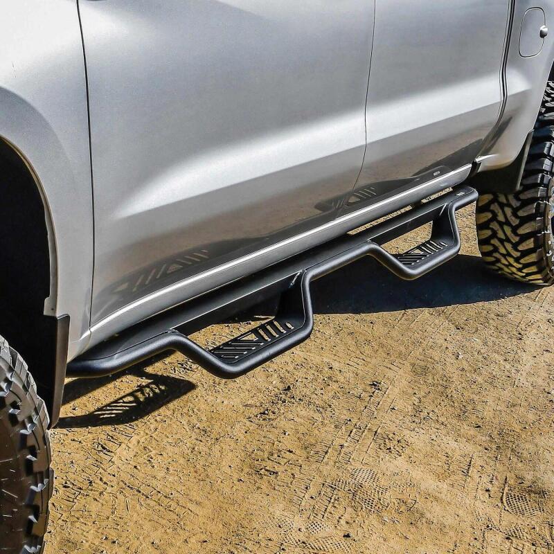 Westin 19-22 Chevrolet Silverado / GMC Sierra Crew Cab Outlaw Nerf Step Bars - Textured Black