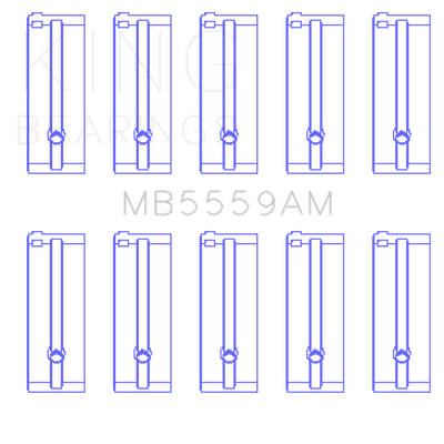 King Engine Bearings Isuzu 4Zb1 (Size +0.50mm) Main Bearing Set