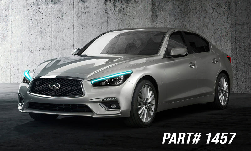 Oracle 14-21 Infiniti Q50 RGB+W Headlight DRL Upgrade Kit - ColorSHIFT w/o Controller