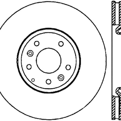 StopTech Power Slot 2003+ Mazda RX8 Slotted CRYO Left Front Rotor - SPORT SUSPENSION ONLY