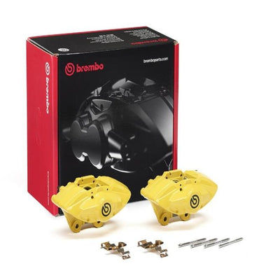 Brembo OE BMW 16-21 M2/17-18 M3/17-20 M4 Hydraulic Rear X-Style Brake Calipers - Yellow