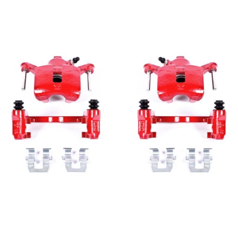Power Stop 08-09 Buick Allure Rear Red Calipers w/Brackets - Pair