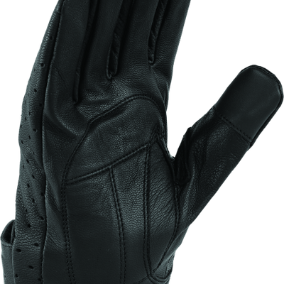Kuryakyn Leather By River Road Tucson Leather Perforated Gloves Black - Small
