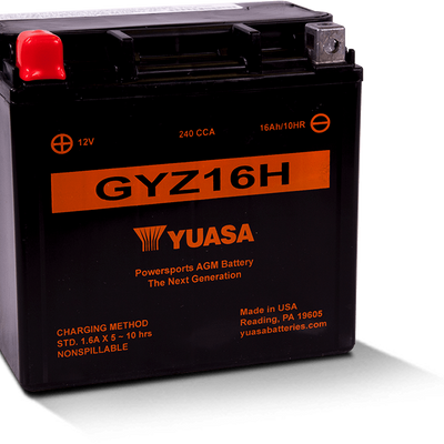 Yuasa GYZ16H High Performance Maintenance Free AGM 12 Volt Battery