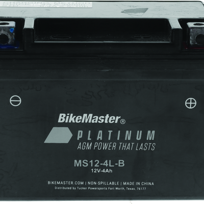 BikeMaster AGM Battery - MS12-4L-B