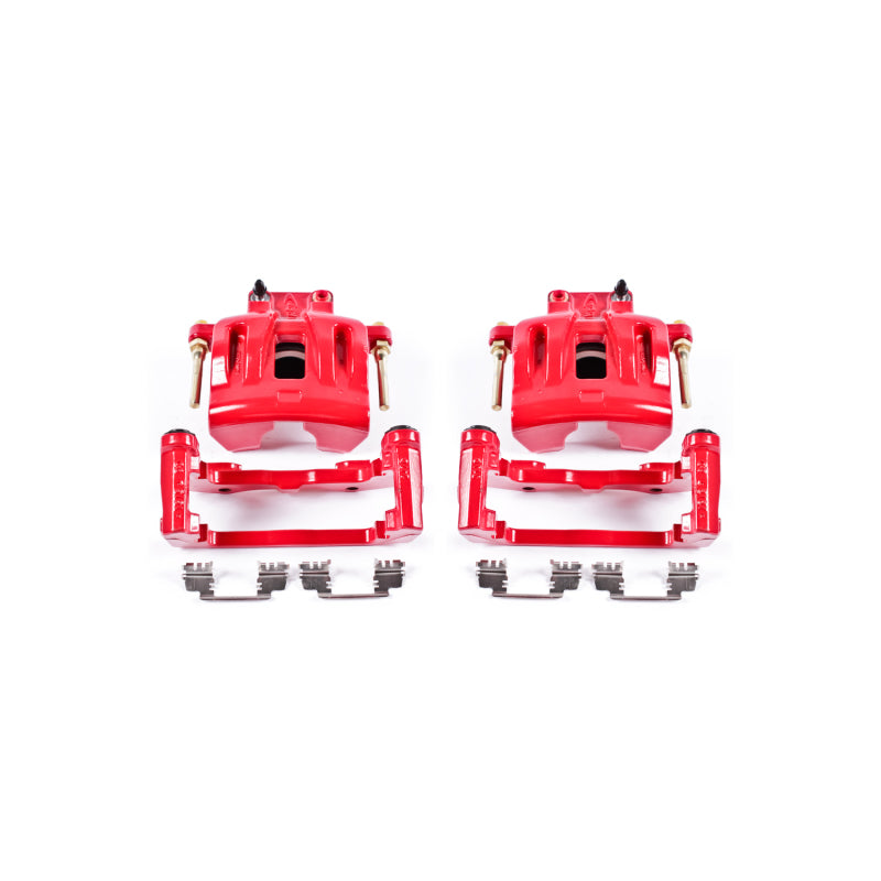 Power Stop 05-11 Chrysler 300 Front Red Calipers w/Brackets - Pair