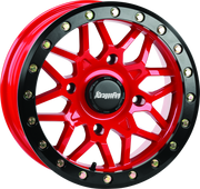 DragonFire Racing Typhon Wheel 15X7 4/156 5+2 +10 Machined Red