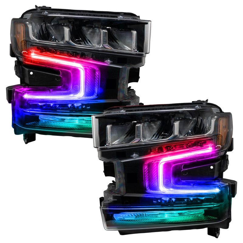 Oracle 19-21 Chevy Silverado 1500 RGB+W Headlight DRL Kit - ColorSHIFT w/o Controller