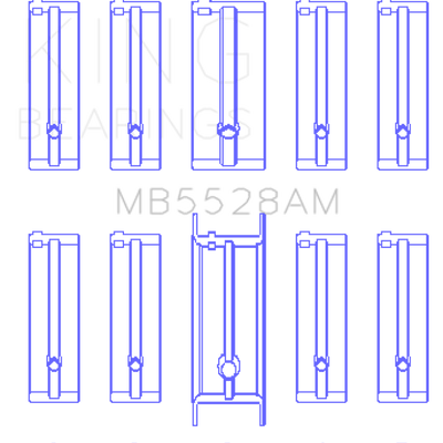 King Engine Bearings Mazda 626 F8/(Size +0.50mm) Main Bearing Set