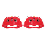 Power Stop 11-19 Chevrolet Silverado 2500 HD Rear Red Calipers w/Brackets - Pair