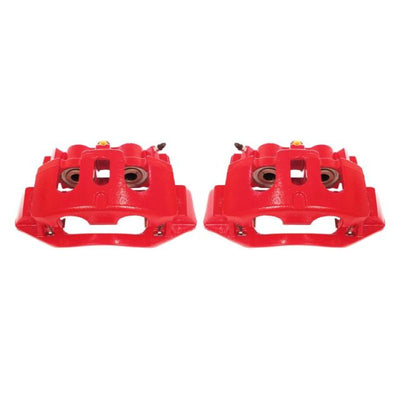 Power Stop 11-19 Chevrolet Silverado 2500 HD Rear Red Calipers w/Brackets - Pair
