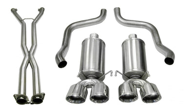Corsa 09-13 Chevrolet Corvette (C6) 2.5in Xtreme Cat-Back Exhaust - 3.5in Twin Tips