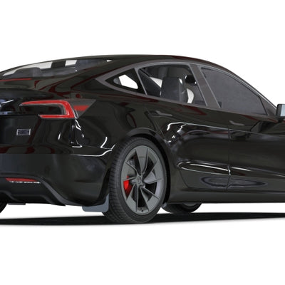 Rally Armor 24-25 Tesla Model 3 Highland Black UR Mud Flap Dark Grey Logo