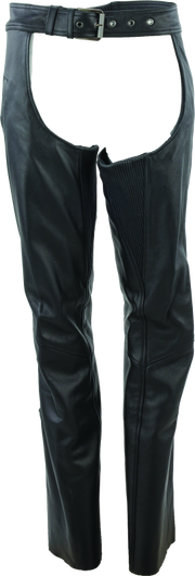 Kuryakyn Leather By River Road Plains Leather Chaps Black Womens - XL