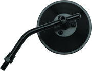 BikeMaster 4in Adjustable Round Mirror 10mm - Each - Black